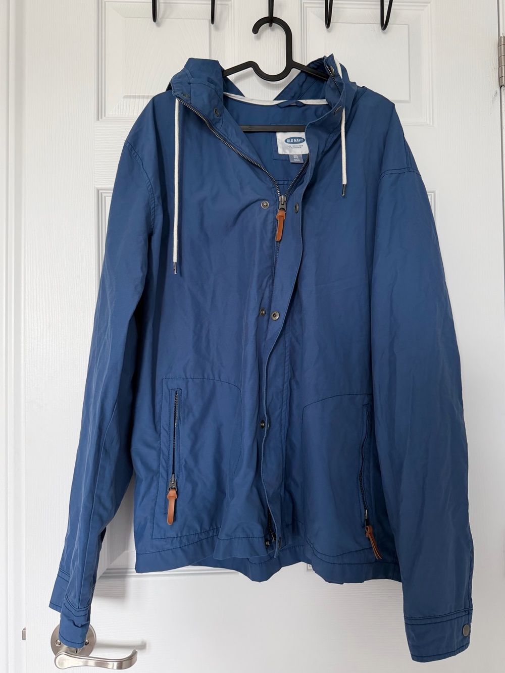 Old Navy Blue Hooded Windbreaker Jacket